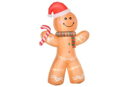 2.4m LED Inflatable Gingerbread Man