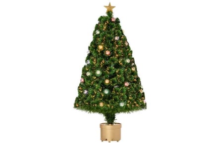 4ft Fiber Optic Tree w/ Gold Stand