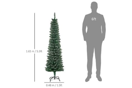 5.5ft Artificial Pencil Xmas Tree