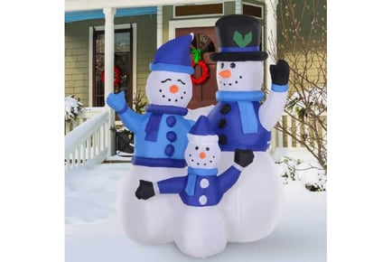 Inflatable Snowman Family w/ LED