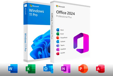 Microsoft Office Pro Plus 2024 & Windows 11 Pro Bundle - Lifetime Access