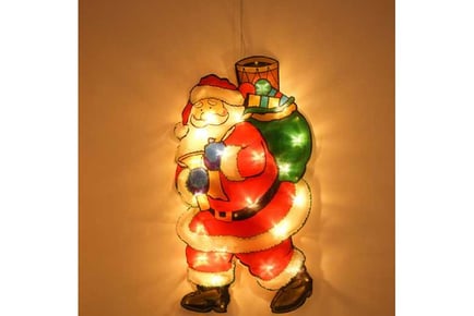 2Pcs Xmas Santa LED Window Light