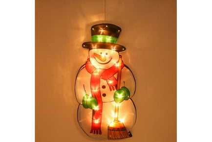 2Pcs Xmas Snowman LED Window Light