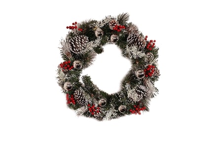 50cm Snow Dusted Christmas Wreath