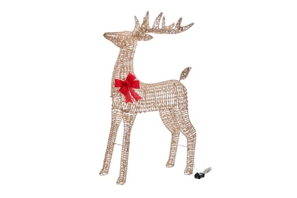 Large LED Christmas Reindeer Stag Decoration - Warm White