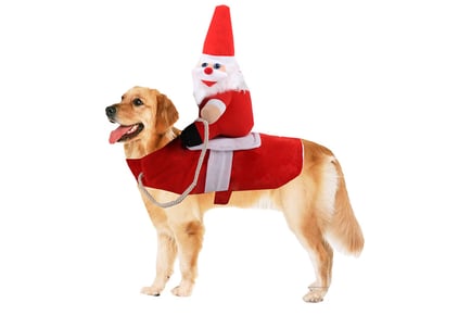 Santa or Knight Christmas-Themed Pet Costume - 4 Sizes