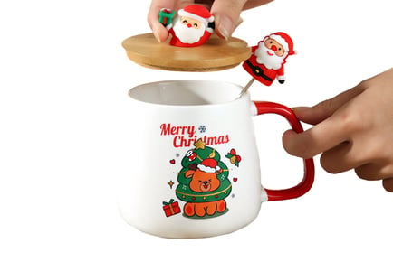 Christmas Ceramic Mug Gift Set - 4 Designs & 3 Options