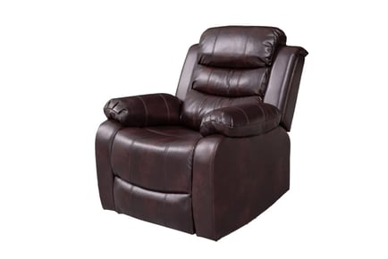 Brown PU Leather Manual Recliner Sofa Set - 6 Options