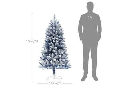 5ft Flocked Artificial Christmas Tree