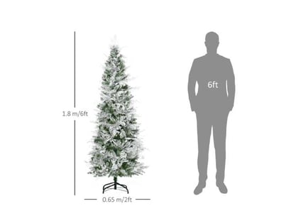 6 Ft Snow Flocked Pencil Tree