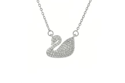 Swarovski Elements Swan Necklace - Gold or Silver