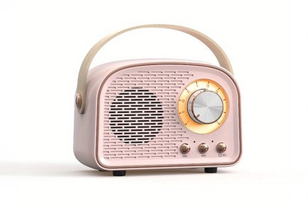 Portable Bluetooth Speaker With A Vintage Design - 5 Colours