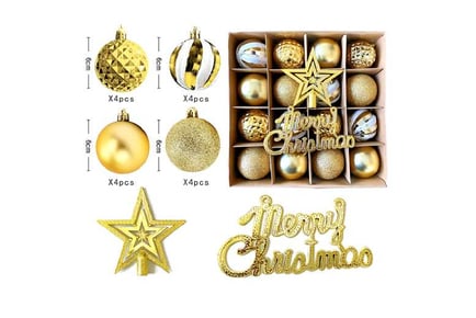 Gold Balls Christmas Tree Decoration