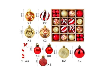 Red & Gold Balls Xmas Tree Decoration