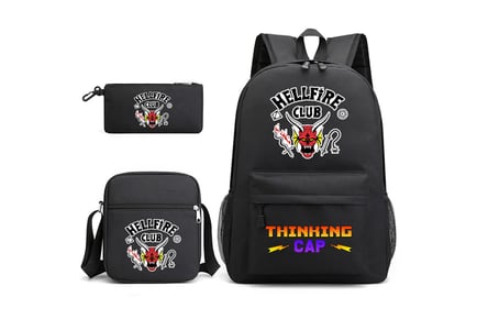 Stranger Things Inspired 3pc Backpack Set - 9 Designs