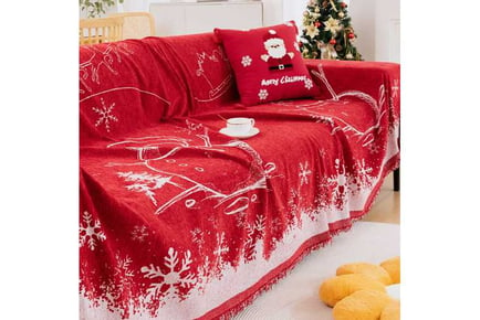 Chenille Christmas Sofa Cover Slipcover