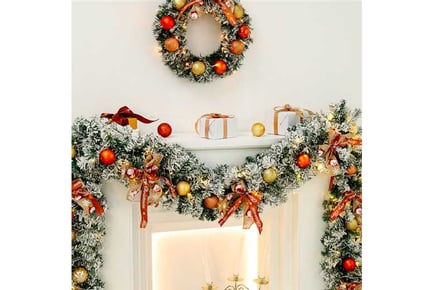 30cm Christmas Garland with Light String