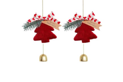 2Pcs Christmas Tree Toy With A Bell