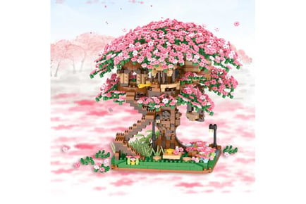 Cherry Blossom Tree Building Blocks Toy