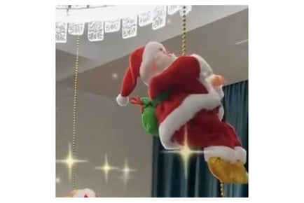 Electric Climbing Santa Claus Decor