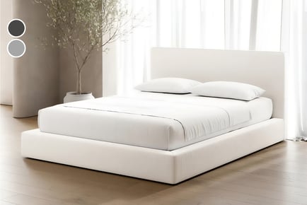 Perci Cloud Upholstered Bed Frame - 5 Sizes & 3 Colours