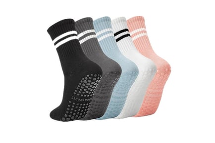 Non-Slip Yoga Grip Pilates Socks - 3 Options & 5 Colours