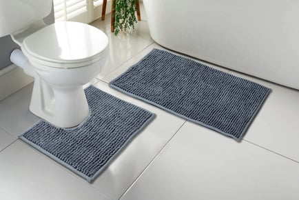 Set of 1 or 2 1000GSM Microfibre Bath Mat - 5 Colours