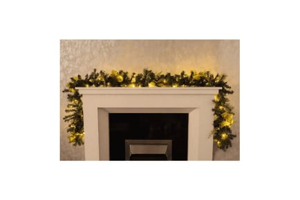 GOLD DECORATIVE LED GARLAND - BS PLUG