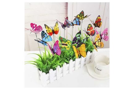 50Pcs Garden Luminous Butterfly Decor