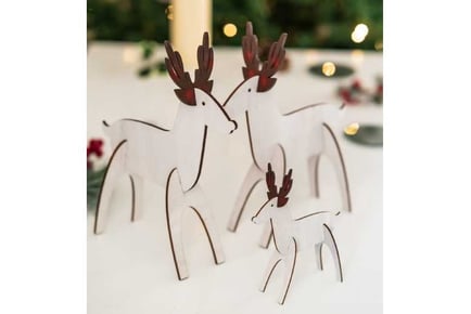 MAKE YOUR OWN WOODEN REINDEER- 14CM