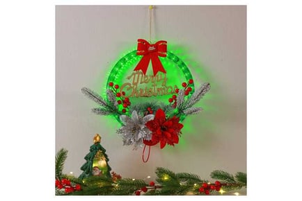 Xmas Dual Power Hanging Garland Lights