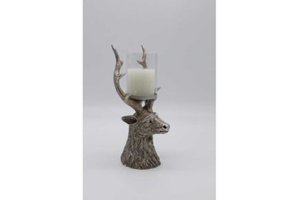 Stag Glass Candle Holder