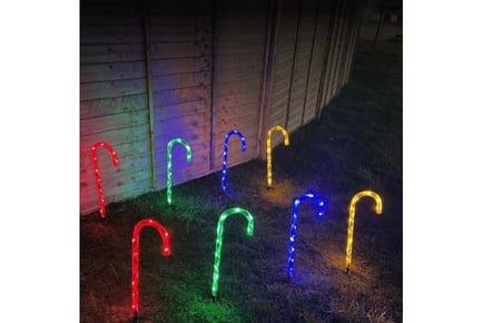 62cm Candy Cane Set with 40 LEDs