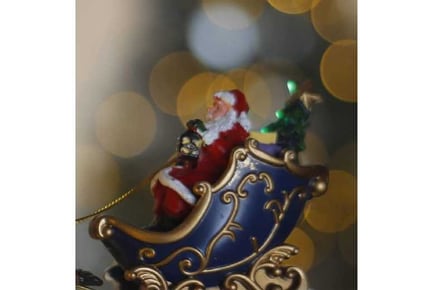 32Cm Santa Riding Sleigh