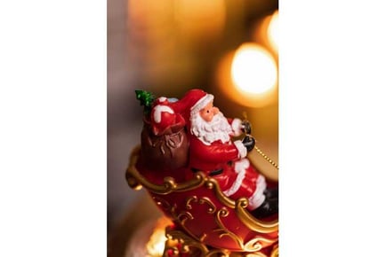 26Cm Light Up Led Santa On Sleigh Medium