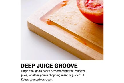 Extra Large Wooden Chopping Board Groove