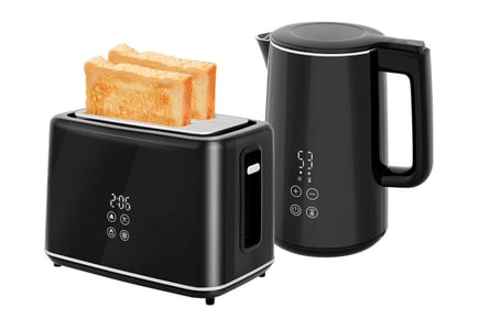 1.5L Kettle and Toaster Set - Black or White