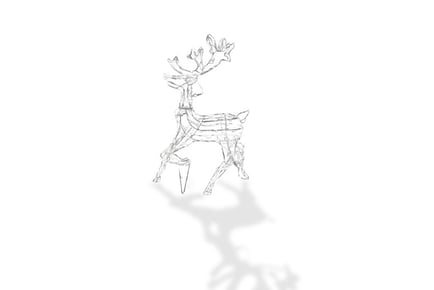 Christmas LED Standing Reindeer Rope Light Ornament