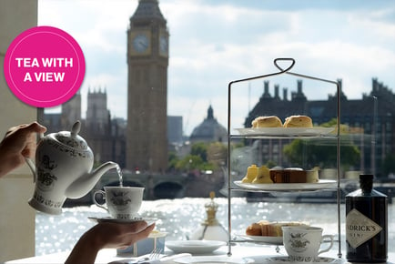 5* Hendricks Gin & Tonic Afternoon Tea for 2 at Gillrays Steakhouse, 5* London Marriott County Hall. - Embankment