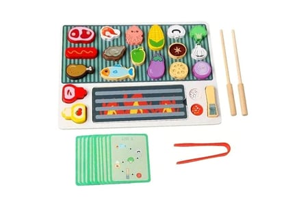 Kids' Wooden BBQ Toy Set