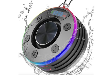 Waterproof Bluetooth Shower Speaker - Blue or Black