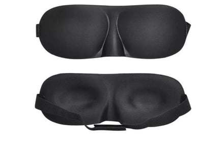 Soft 3D Black Out Sleep Mask - 1 or 2 Masks!