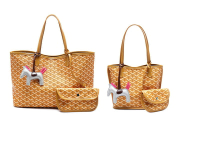 Women's Goyard Inspired Tote Bag with Wallet - 2 Sizes & 6 Colours