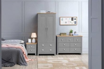 Bedroom Set: Wardrobe, Chest & Bedside