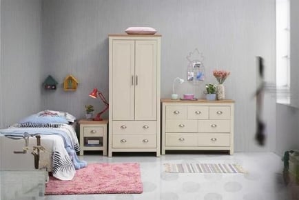 Bedroom Set Cream/Grey 3 Piece