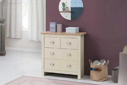 Chest of Drawers with Oak Top Finish