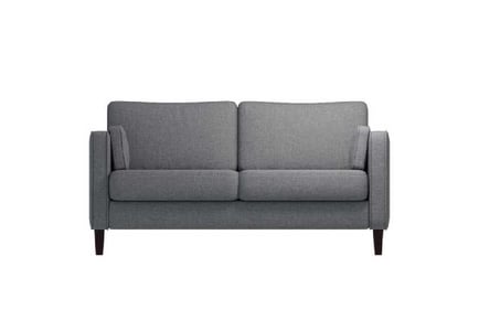 Light Grey 2-Seater Sofa - Wooden Legs