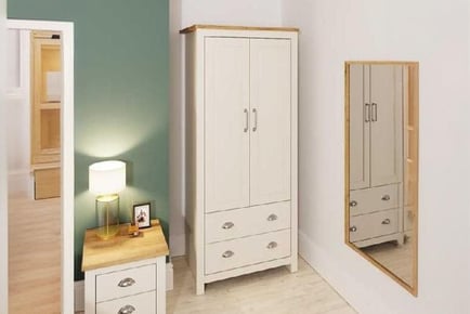 2-Door Wardrobe with 2 Drawers & Colours