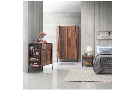 Rustic Bedroom Set with Iron Frame