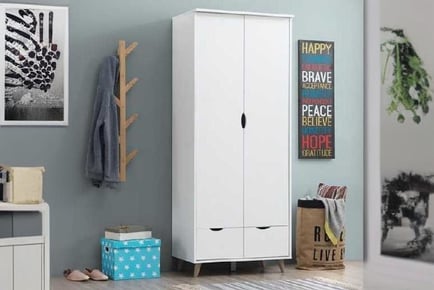 Scandinavian Wardrobe with Drawers